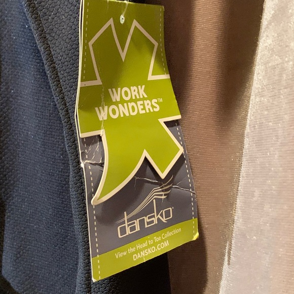 Dansko NWT L scrub top black zipper neck - Picture 2 of 5